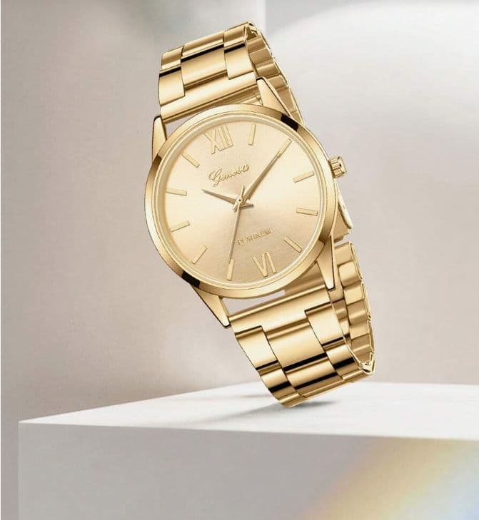 Gold wristwatch