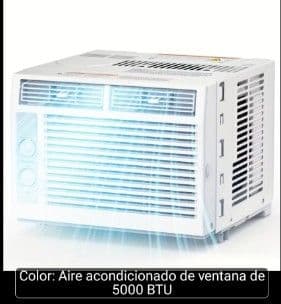 1 cajas de aire acondicionado de ventana Insignia modelo A8501W-5K, color marrón con impresión negra y roja en caja de cartón original
