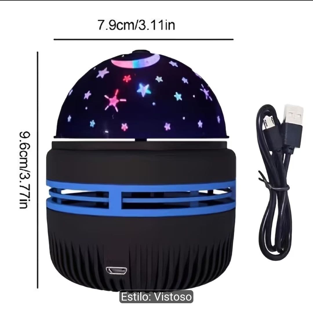 Lampara LED entrada USB para noche, temática cielo estrellado