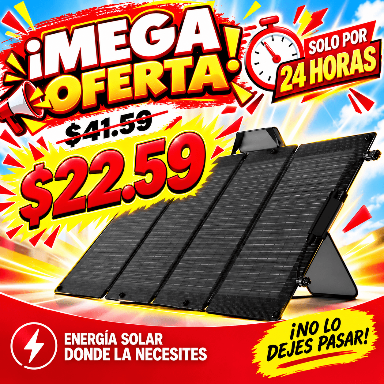 Panel Solar Portátil EcoFlow de 110 W