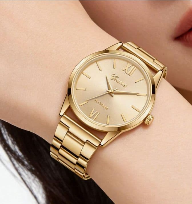 Gold wristwatch