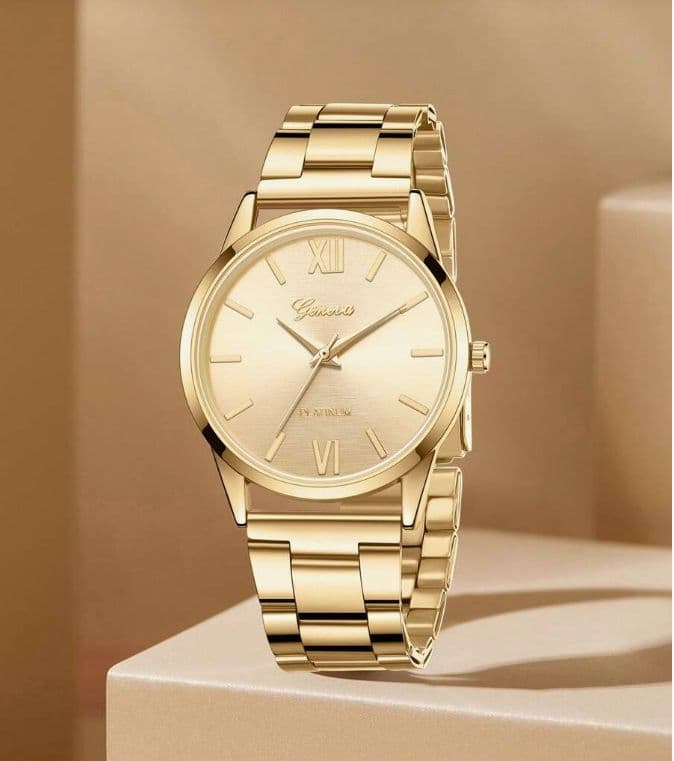 Gold wristwatch