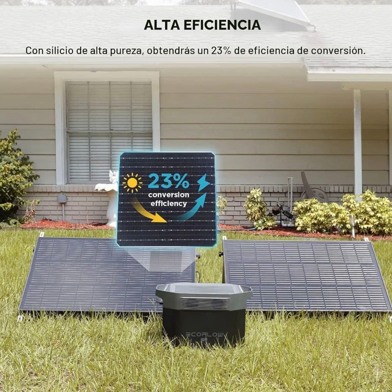 Paquete de 2 Paneles Solares Rígidos Ecoflow de 100 W