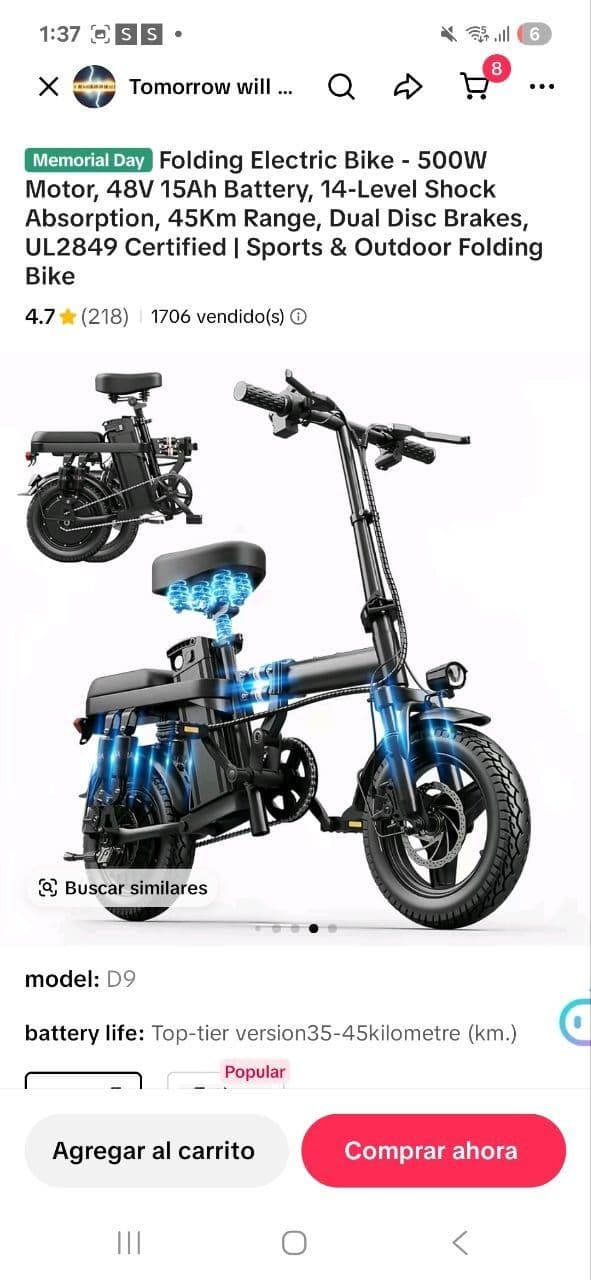  Adult electric folding bicycle 