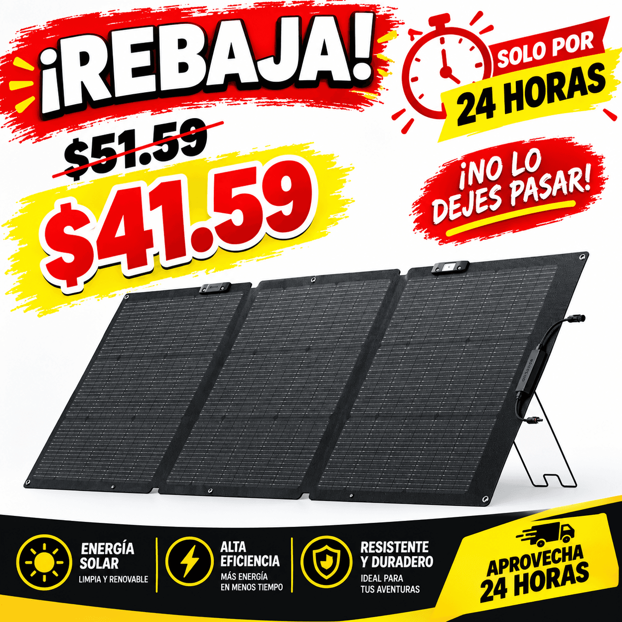 EcoFlow NextGen 160W Panel Solar Portátil