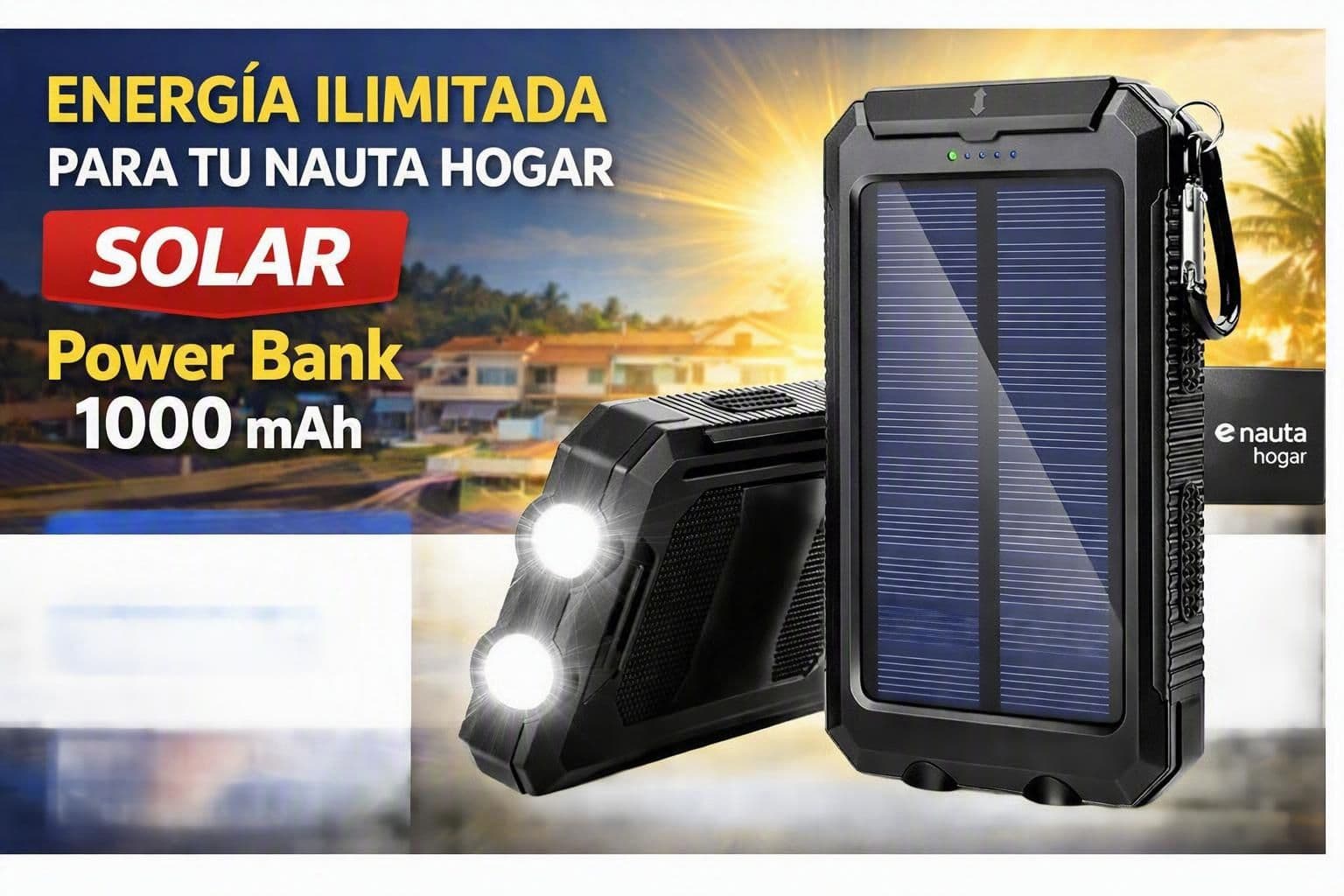 Power Bank con carga solar