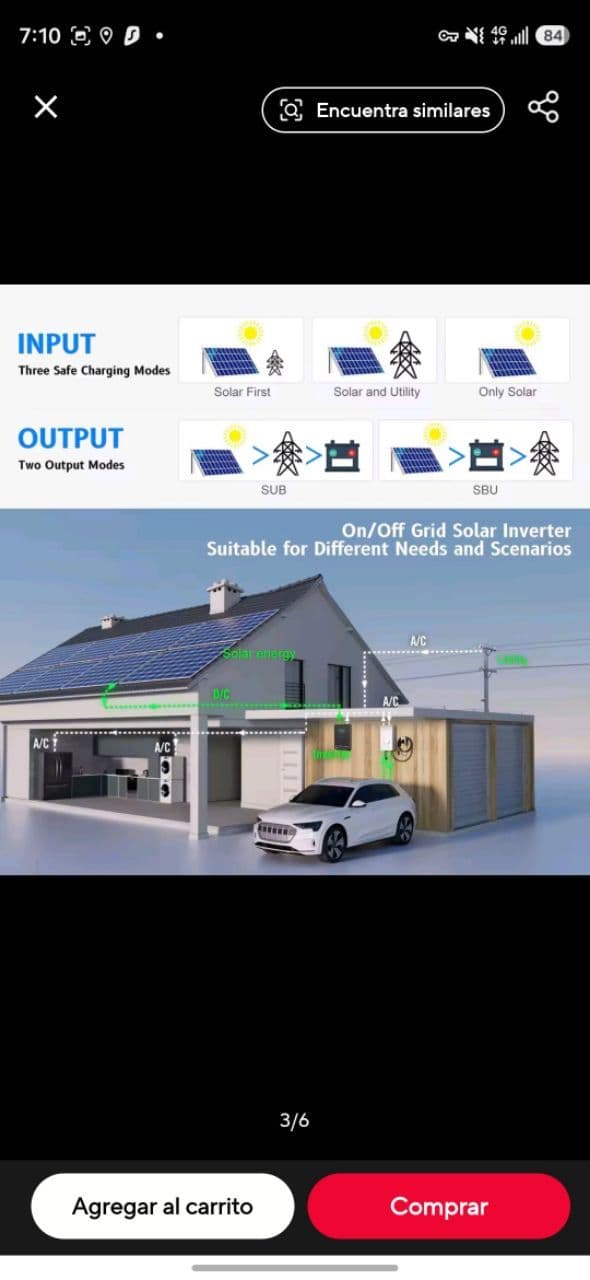 Inversor Híbrido Solar SUMRY HGX 4000W 24V – Off Grid, Sin Batería, MPPT 55-350V