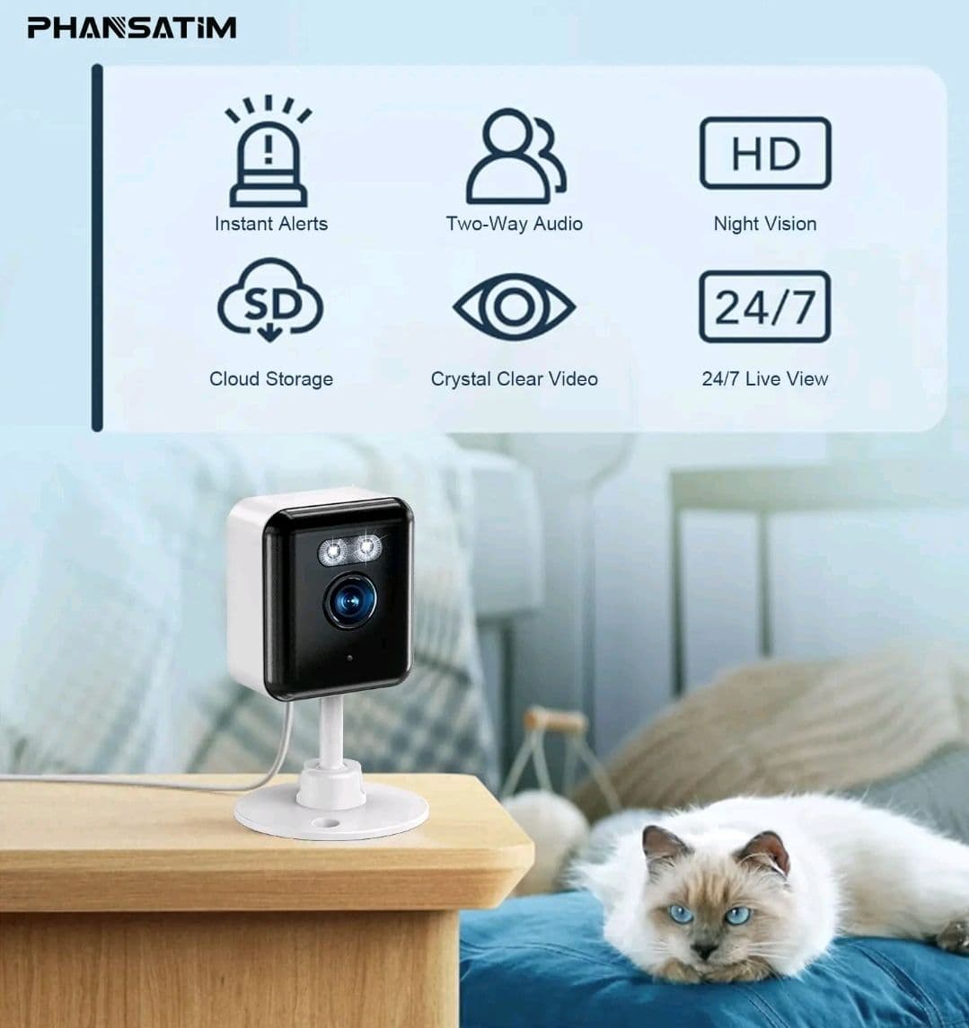 Pack x2 Cámaras de Seguridad WiFi 2K HD IP66 | Visión Nocturna y Audio Bidireccional