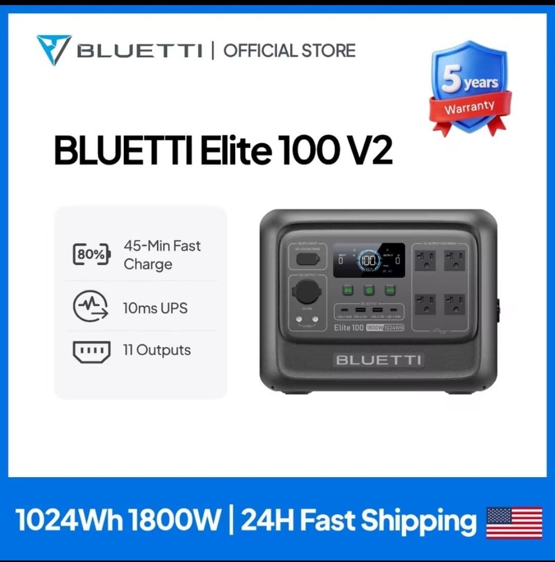 Estación de Energía Bluetti Élite 100 V2. 