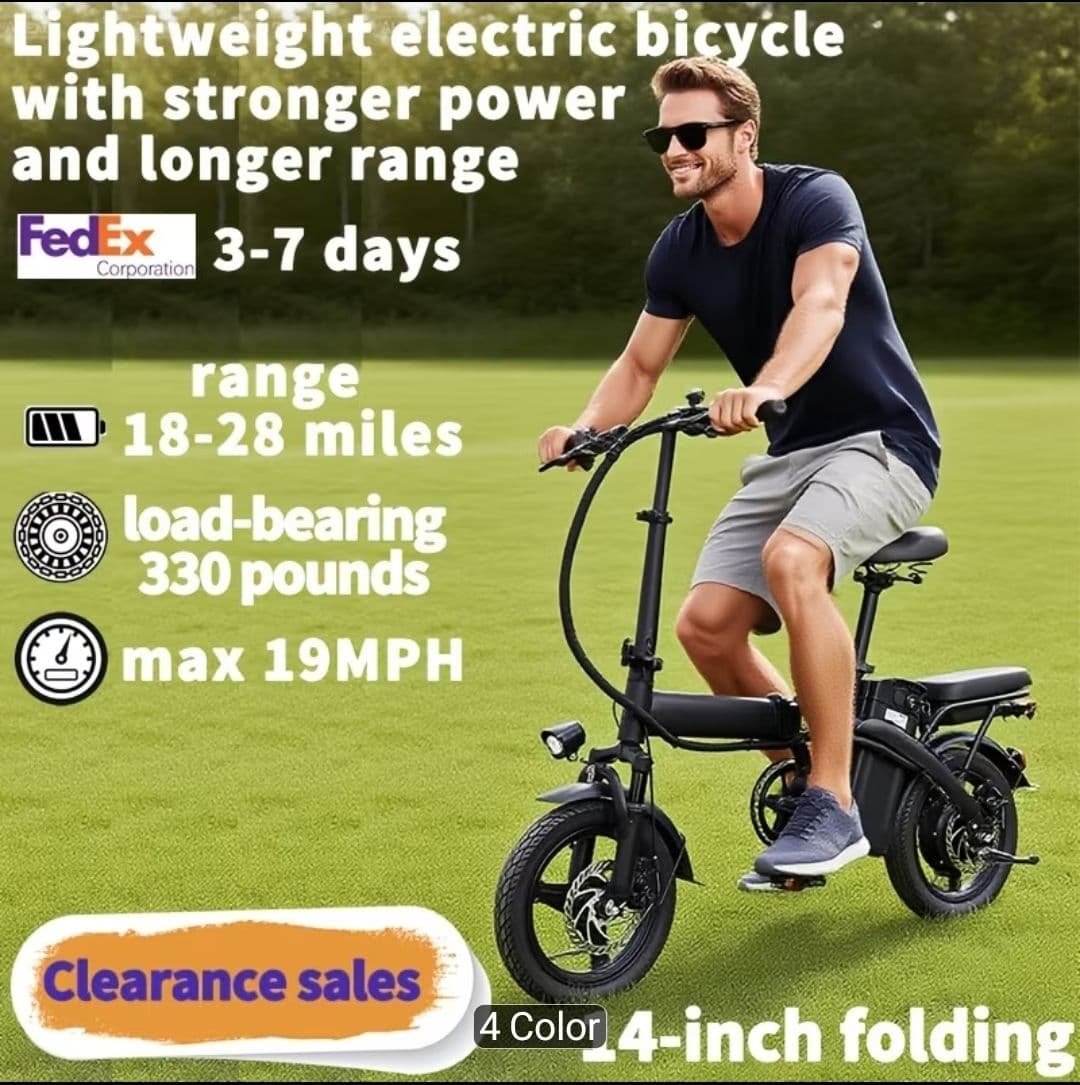 Bicicleta Eléctrica Plegable 500W 48V 10.4Ah. 