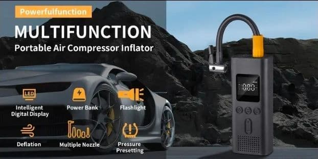 Bomba infladora de neumáticos  portátil 4000mAh 
