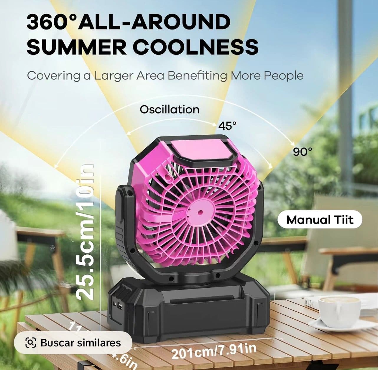 2 ventiladores recargables F23