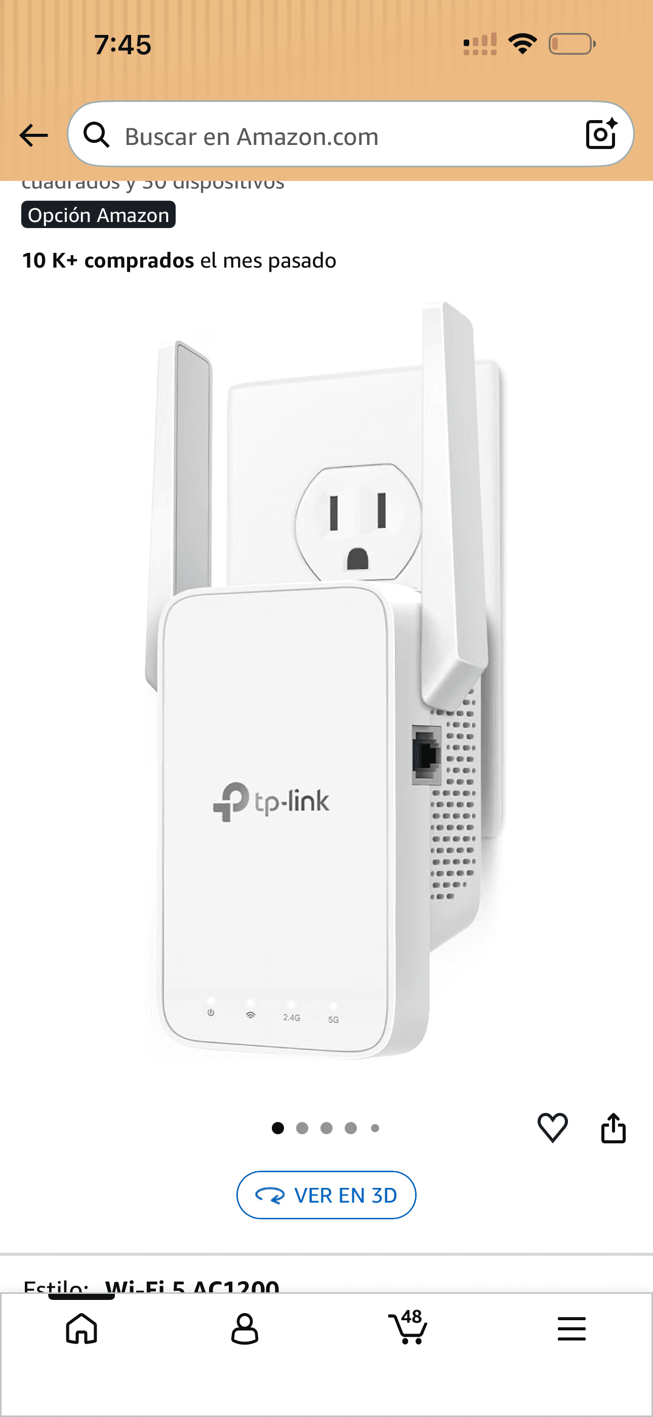 TP-Link WiFi Extender AC750 (RE215)