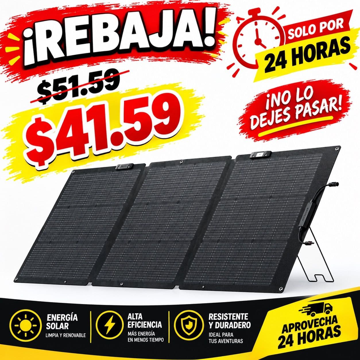 EcoFlow NextGen 160W Panel Solar Portátil