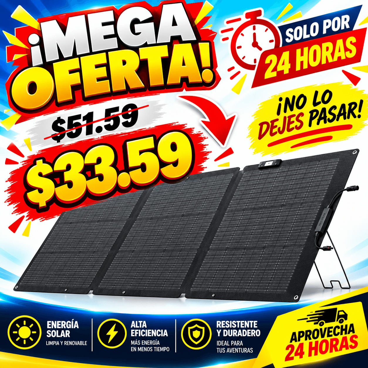 EcoFlow NextGen 160W Panel Solar Portátil