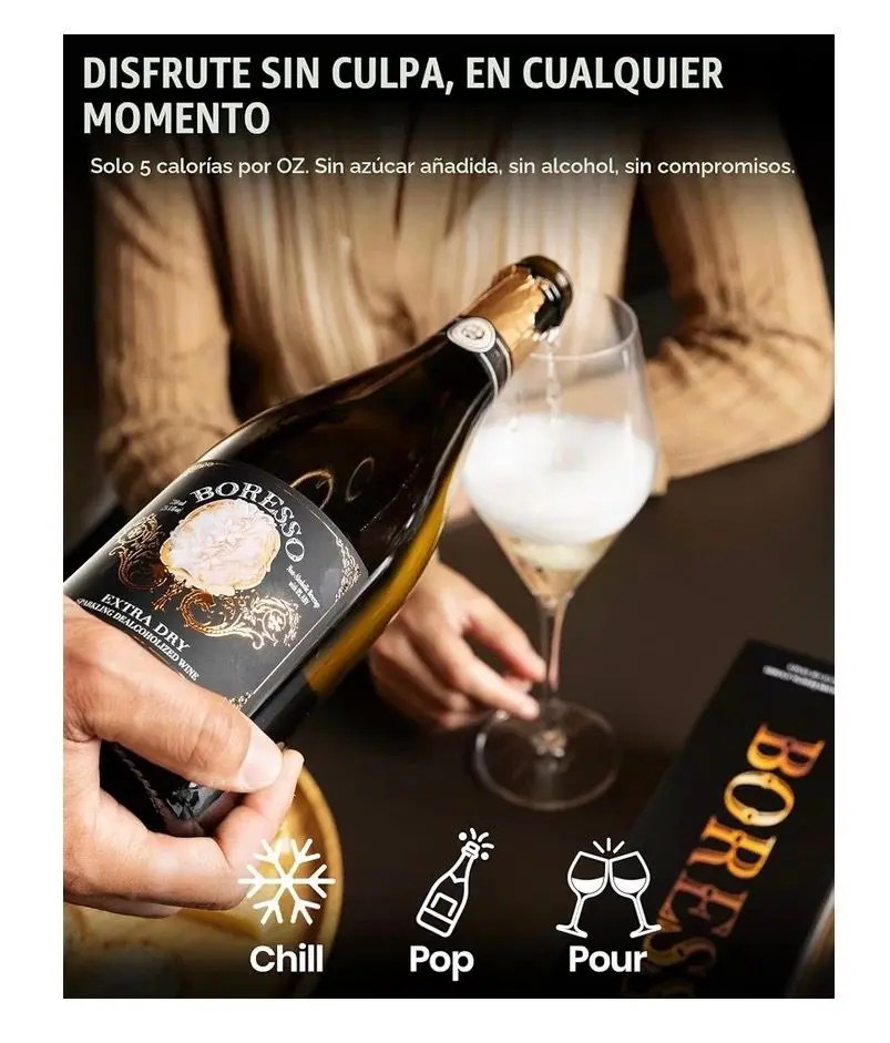 Botella de Vino Blanco Espumoso