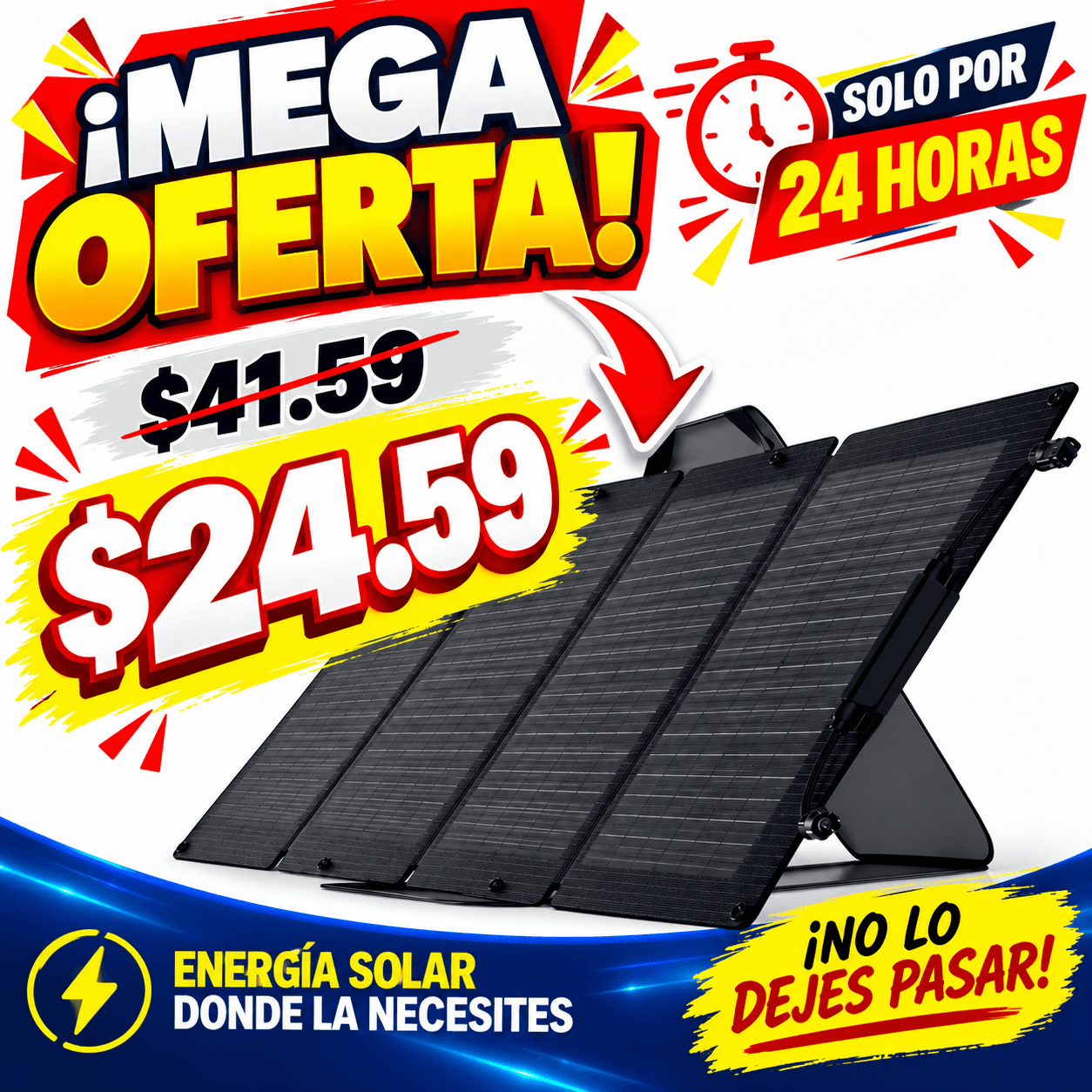 Panel Solar Portátil EcoFlow de 110 W