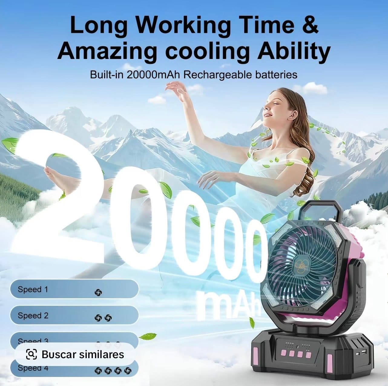 2 ventiladores recargables F23