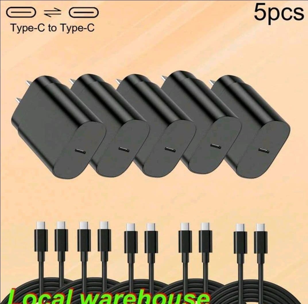 5 pack de cargador y cable