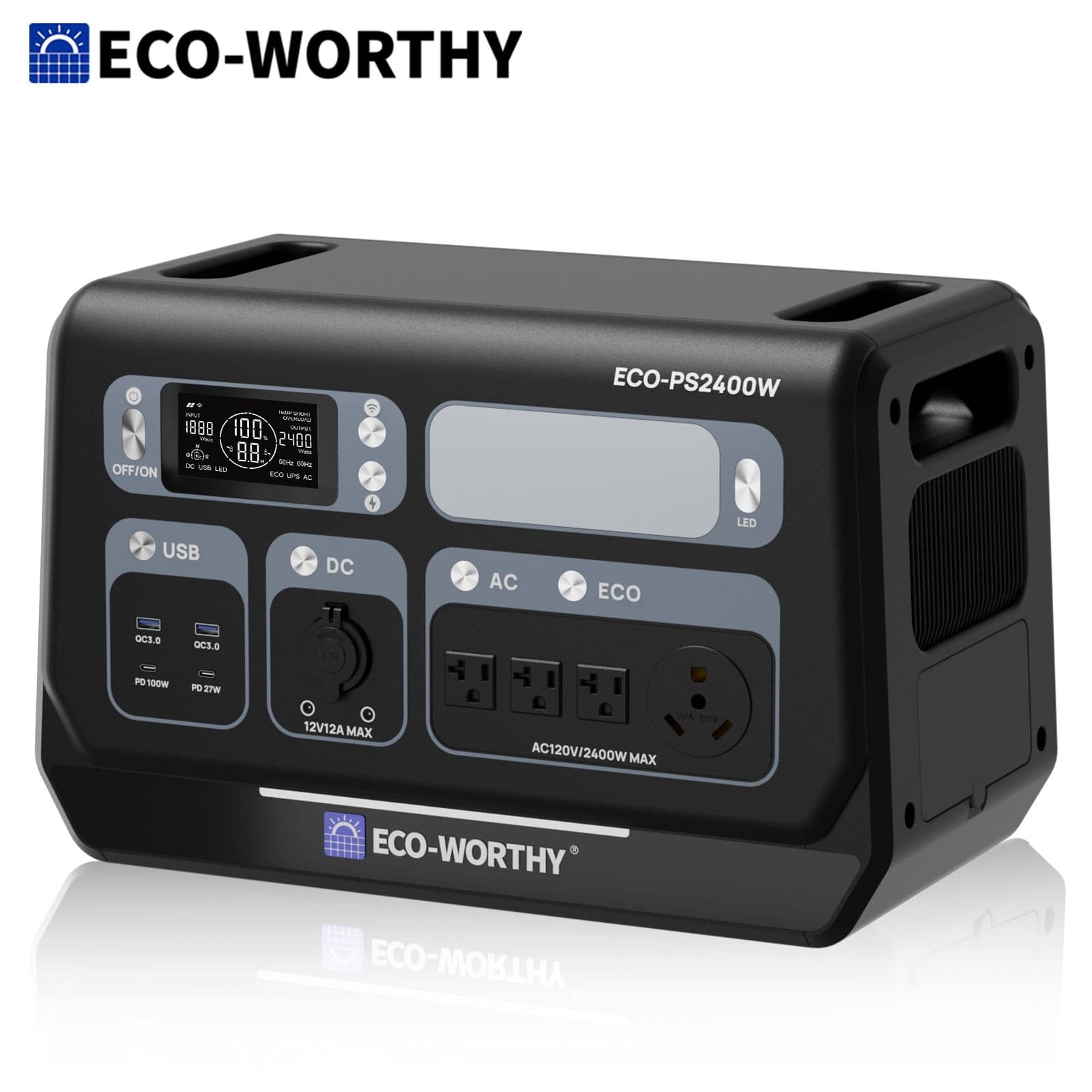 Estación de Energía ECO-WORTHY PS2400 2048Wh |