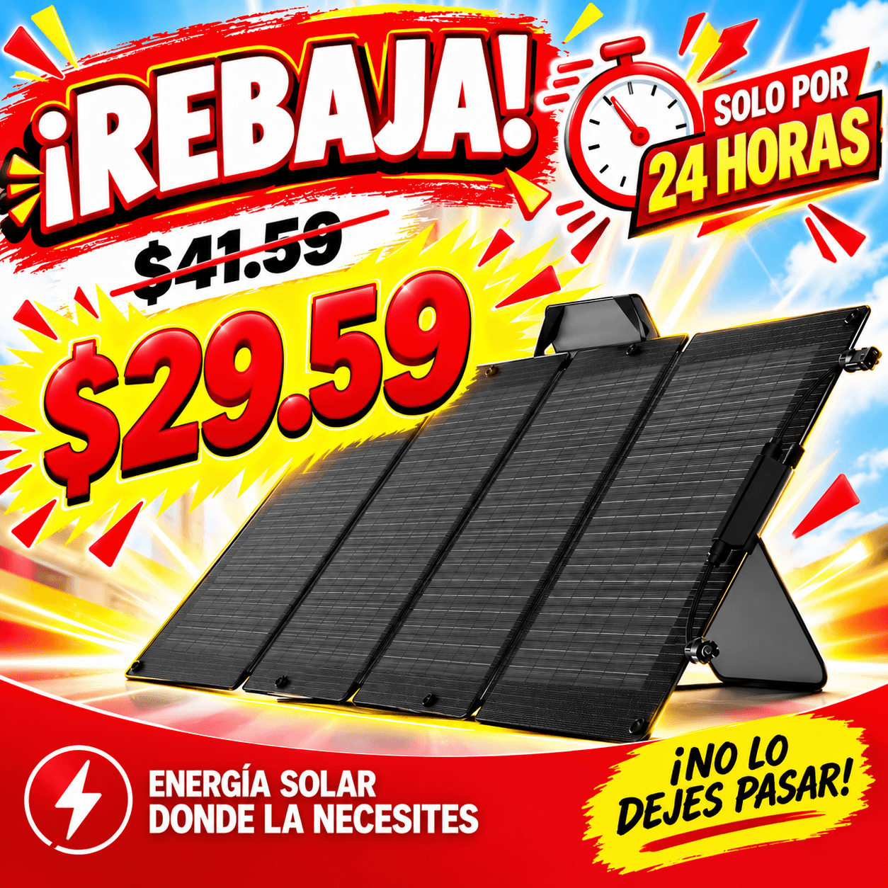Panel Solar Portátil EcoFlow de 110 W